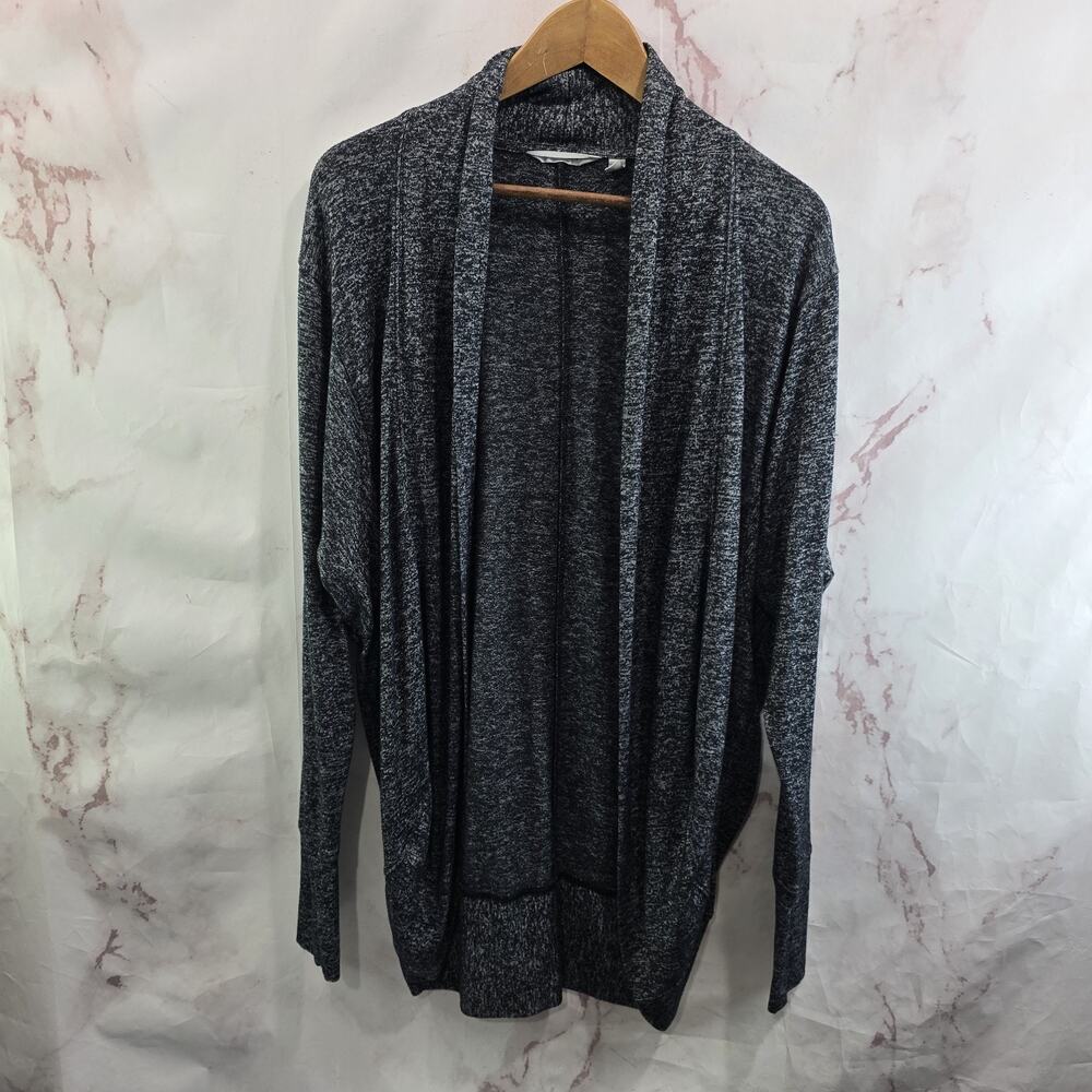 Athleta Cardigan Womens Small Gray Wrap Drape Open Front Heathered Lightweight